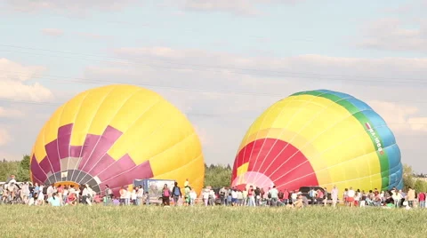 Two air balloons Stock Footage 42758624