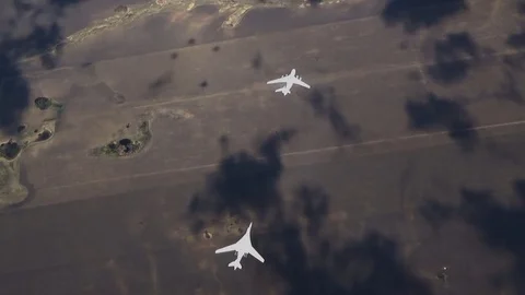 Two aircraft four shadows 스톡 동영상 83488628