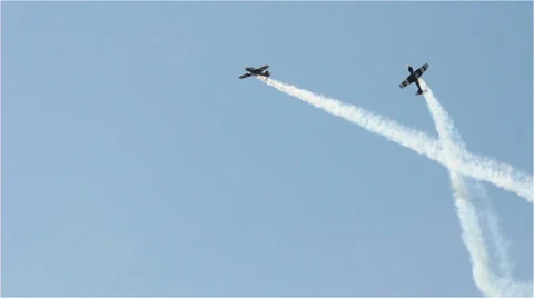 Two aircraft piloted in the sky Stock Footage 39847211