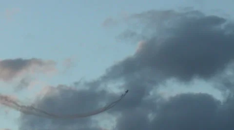 Two airplane practicing aerobatics Stock Footage 33510085
