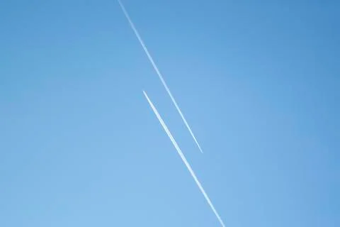 Two airplanes in the blue Stock Photos
