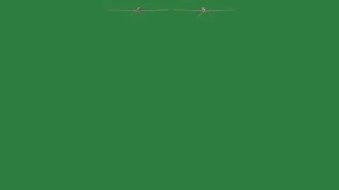Two airplanes flying side by on planes in the sky plane an airplane over it Stock-Footage 335696427