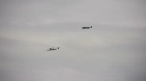 Two airplanes Stock Footage 372433
