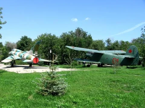 Two airplanes Stock Photos