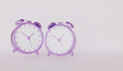 Two Alarm clock with copy space, time is the most valuable, Countdown Stock Illustration