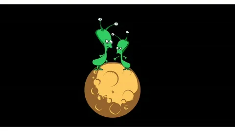 Two aliens Stock Footage 506034