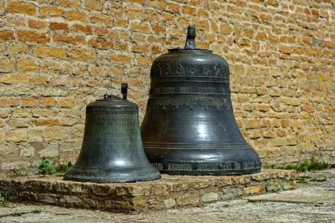 Two ancient bells. Stock Photos