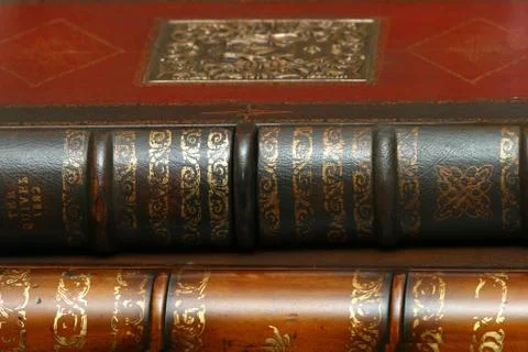 Two ancient books Stock Photos