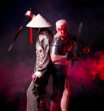 Two ancient fighters 库存照片
