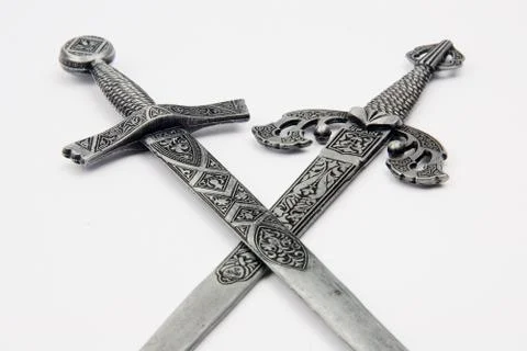Two Ancient swords Stock Photos