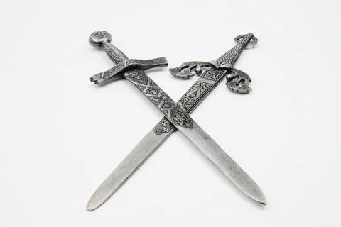 Two Ancient swords Foto stock