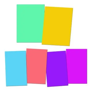 Two and four blank paper slips show copyspace for 2 or 4 letter words Stock-Illustration
