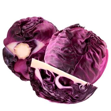 Two and half cabbage isolated Stock Photos