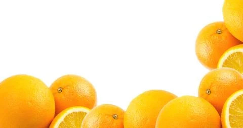 Two and half oranges Stock Photos