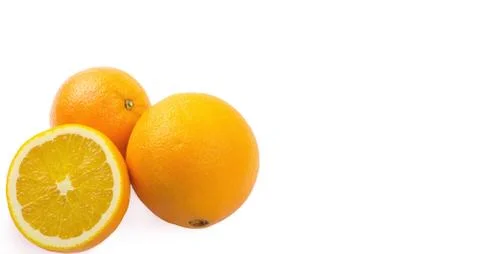 Two and half oranges Stock Photos