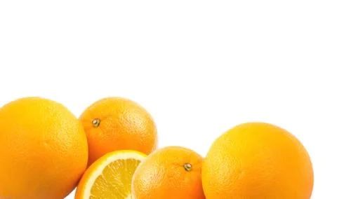 Two and half oranges Stock Photos
