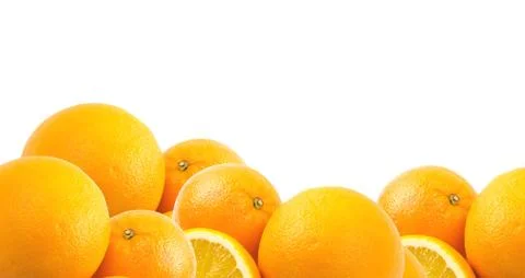 Two and half oranges Stock Photos