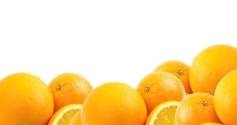 Two and half oranges Stock Photos