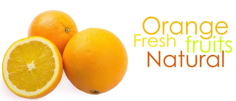 Two and half oranges Stock Photos
