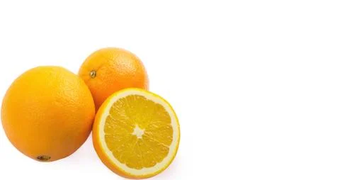 Two and half oranges Stock Photos