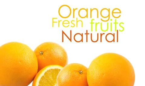 Two and half oranges Stock Photos