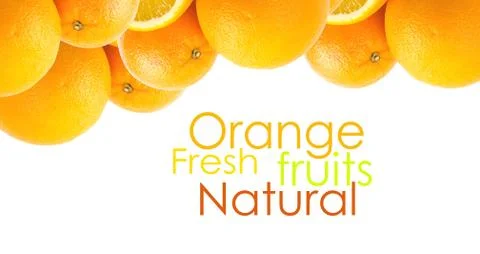 Two and half oranges Stock Photos