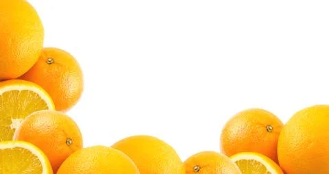 Two and half oranges Stock Photos