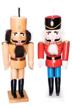 Two antique nutcrackers Stock Photos