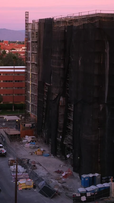 Two Apartment undergoing Construction 4k Stock Footage 153004861