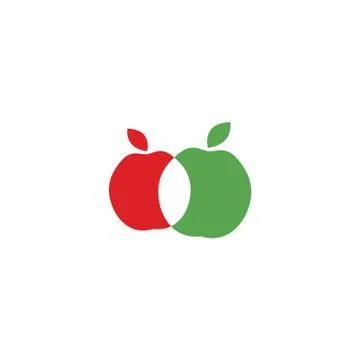 Two apples Stock Illustration
