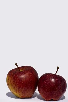 Two apples with isolated background Stock Photos