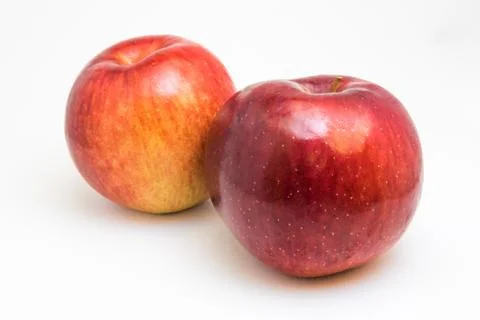 Two apples isolated on white Stock Photos