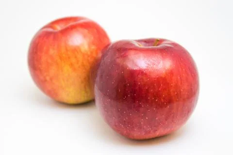 Two apples isolated on white shallow depth of view Foto stock