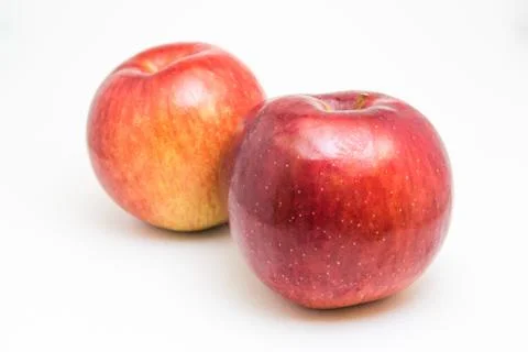 Two apples isolated on white shallow depth of view Foto stock