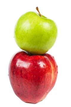 Two apples Stock Photos