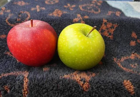 Two apples Stock Photos