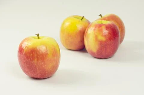 Two apples on white background Stock Photos