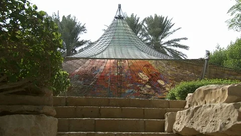 Two Arabs walking down the stairs. Stock Footage 120062885