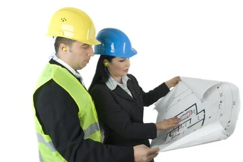 Two architects working Stock Photos