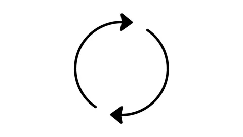 Two arrow circle animation Stock Footage 312599677