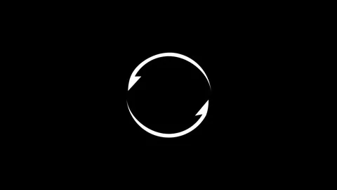 Two arrow circle icon animation video Stock Footage 330457309