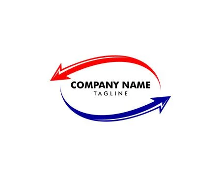 Two Arrows Air Conditioning and Heating Logo Template Design Stock-Illustration