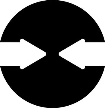 Two arrows are directed towards each other Stock Illustration
