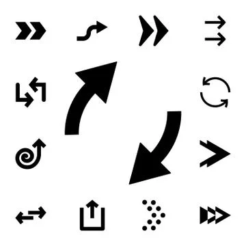 Two arrows around, update flat vector icon in arrows pack Stock Illustration