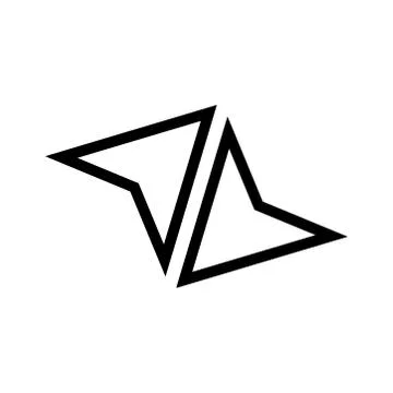 Two Arrows. GPS. Navigation icon.Vector illustration イラスト素材