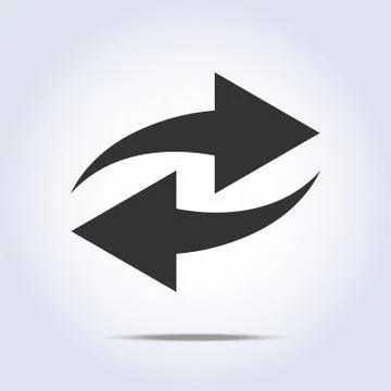 Two arrows in gray colors Stock Illustration