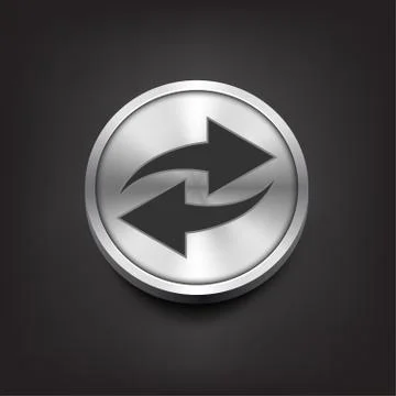 Two arrows in gray colors Stock Illustration