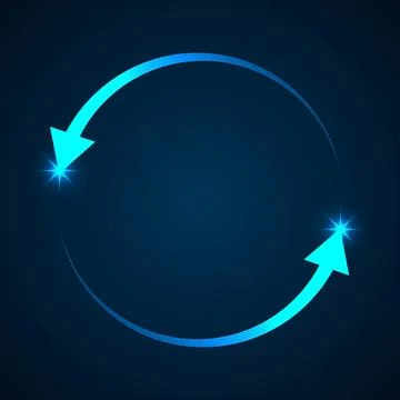 Two arrows icon - update symbol Stock Illustration