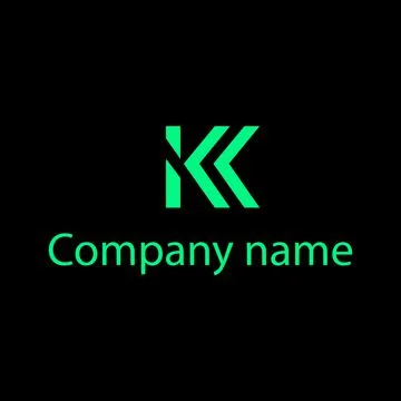 Two arrows in the image of the letter K Stock Illustration