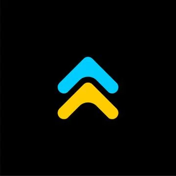 Two Up Arrows Logo Template Illustration Design. Vector EPS 10. Ilustração Stock